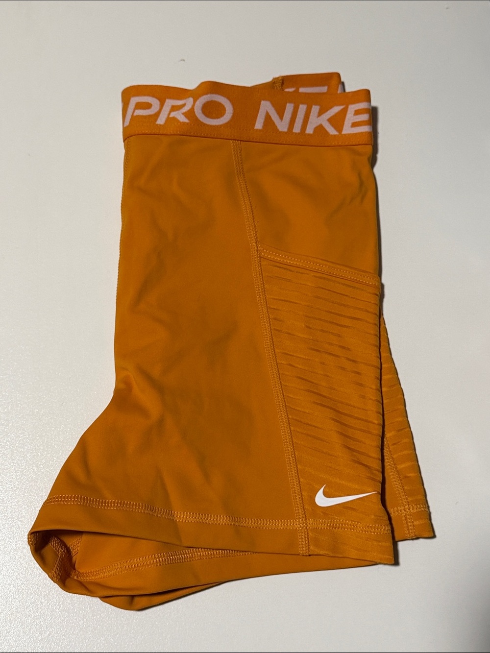 Nike Orange Girls' Leggings with White Swoosh